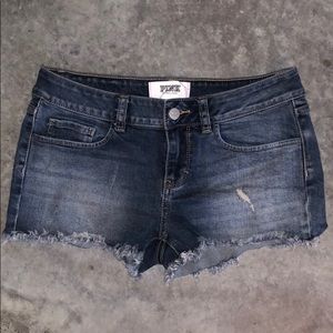 PINK denim shorts
